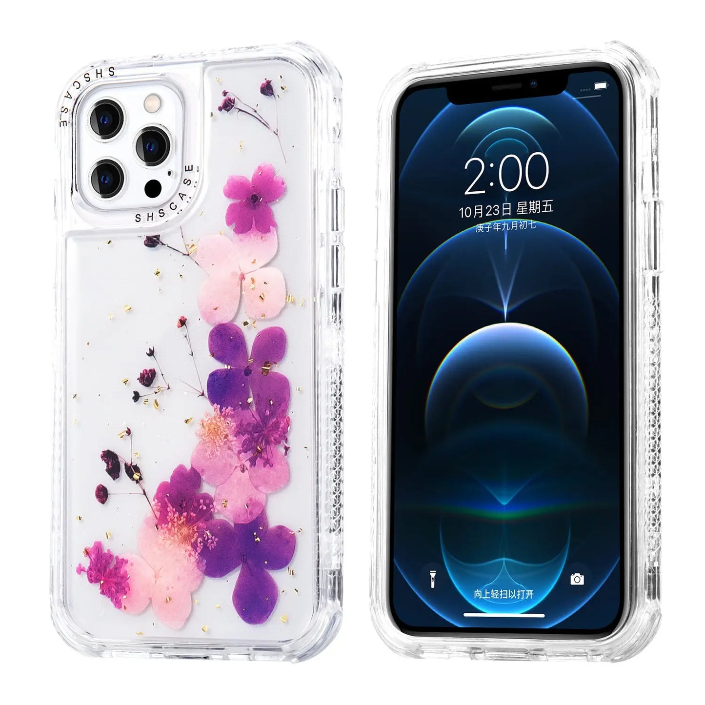 Simulation Painted Flower Epoxy Phone Case Prime Mart