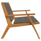 Grey Acacia Wood Garden Furniture – 78 x 122 x 73 cm Prime Mart