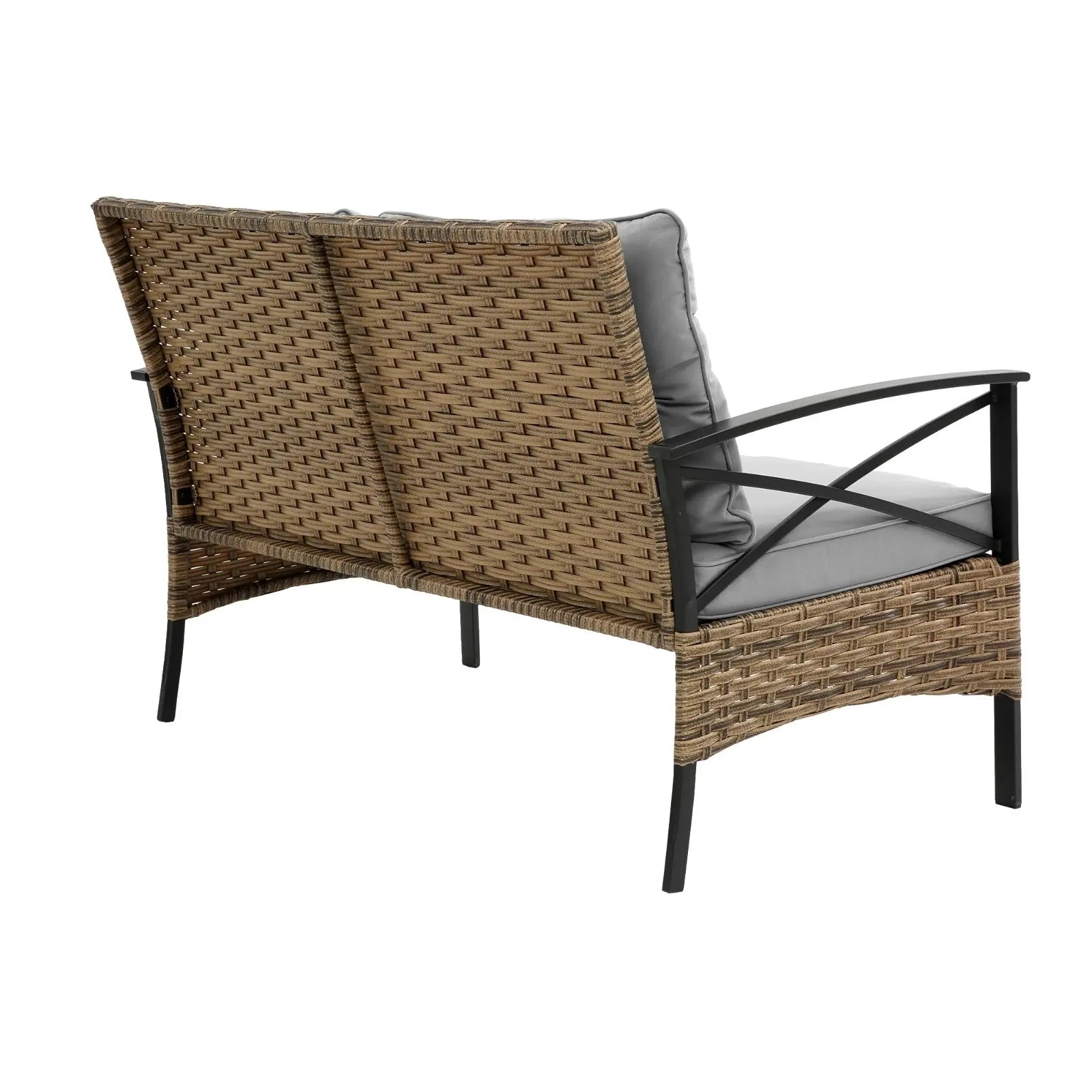4-Piece Patio Sectional Sofa Set – KD Rattan Wicker Prime Mart