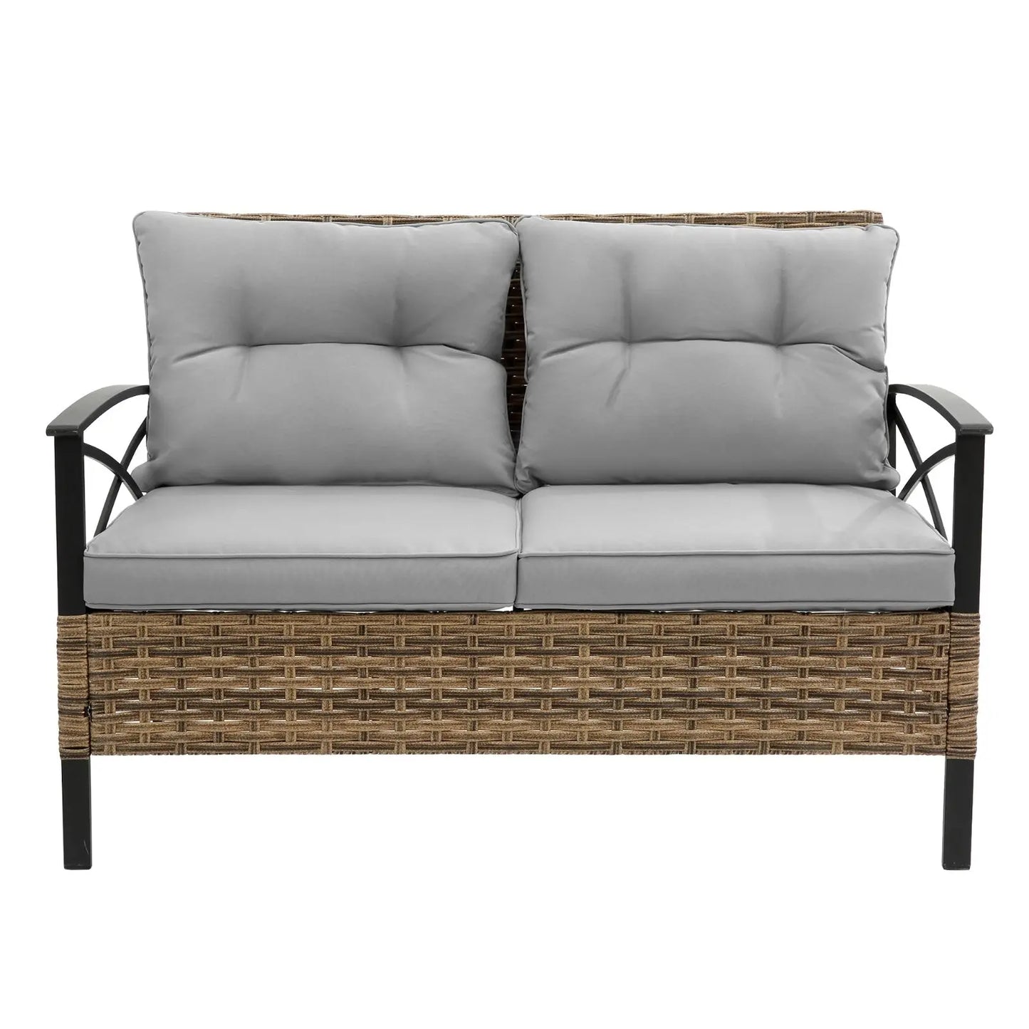 4-Piece Patio Sectional Sofa Set – KD Rattan Wicker Prime Mart