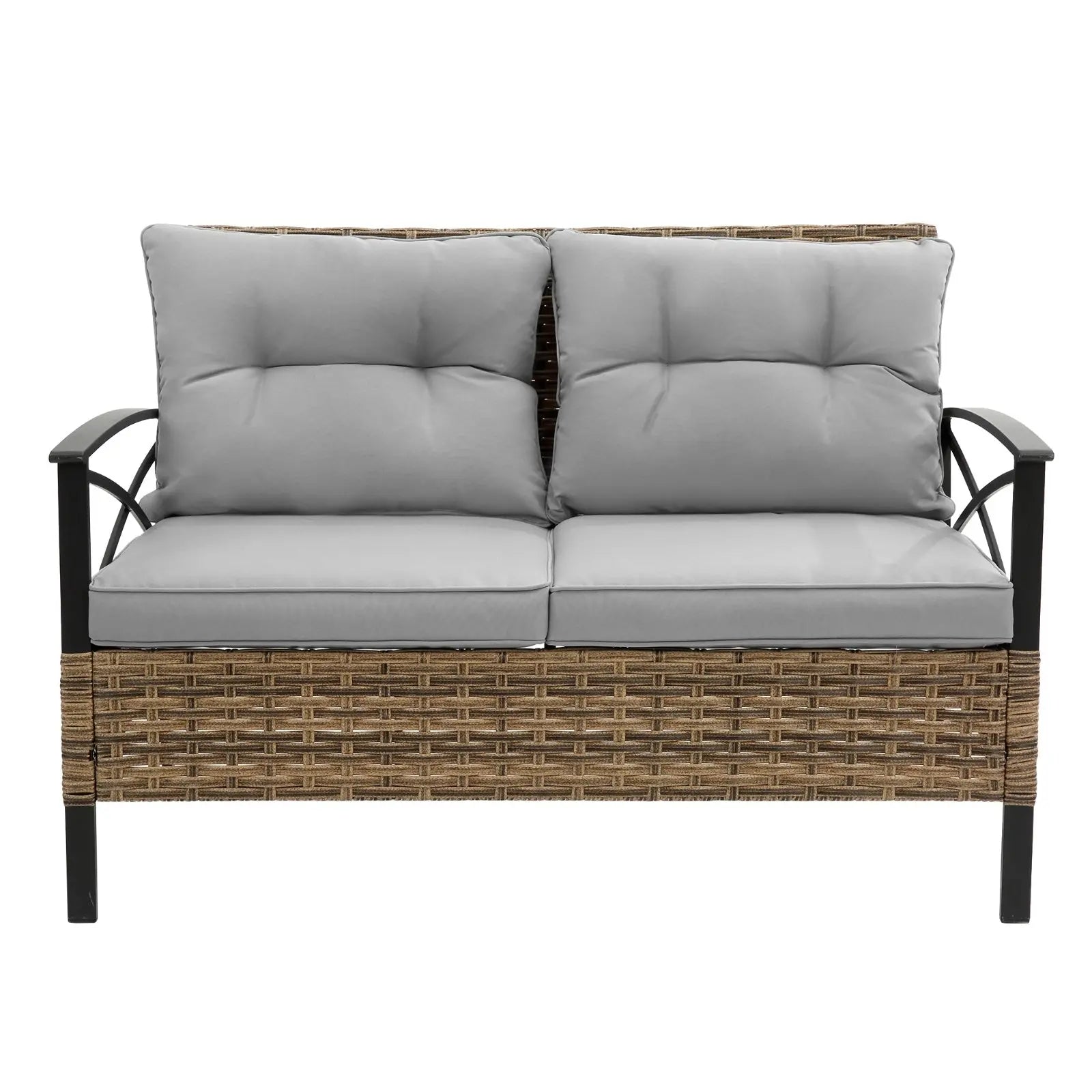 4-Piece Patio Sectional Sofa Set – KD Rattan Wicker Prime Mart