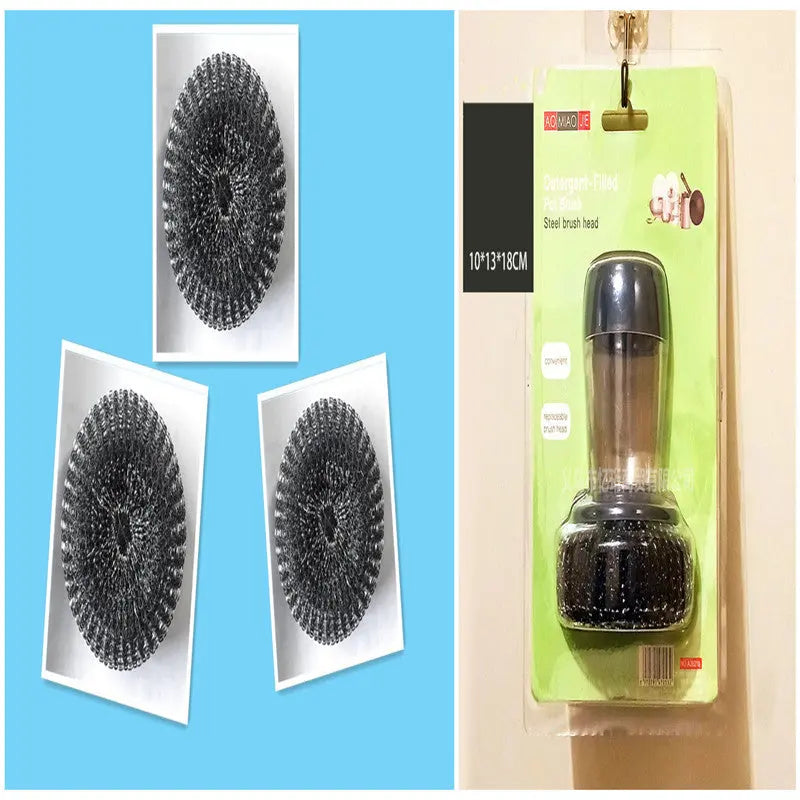 Kitchen Soap Dispensing Palm Brush Cleaner – Prime Mart Prime Mart