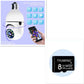 Prime Mart WiFi Bulb Camera 1080P – E27 Smart 5G Security Monitor with 4X Zoom & Alarm Beie