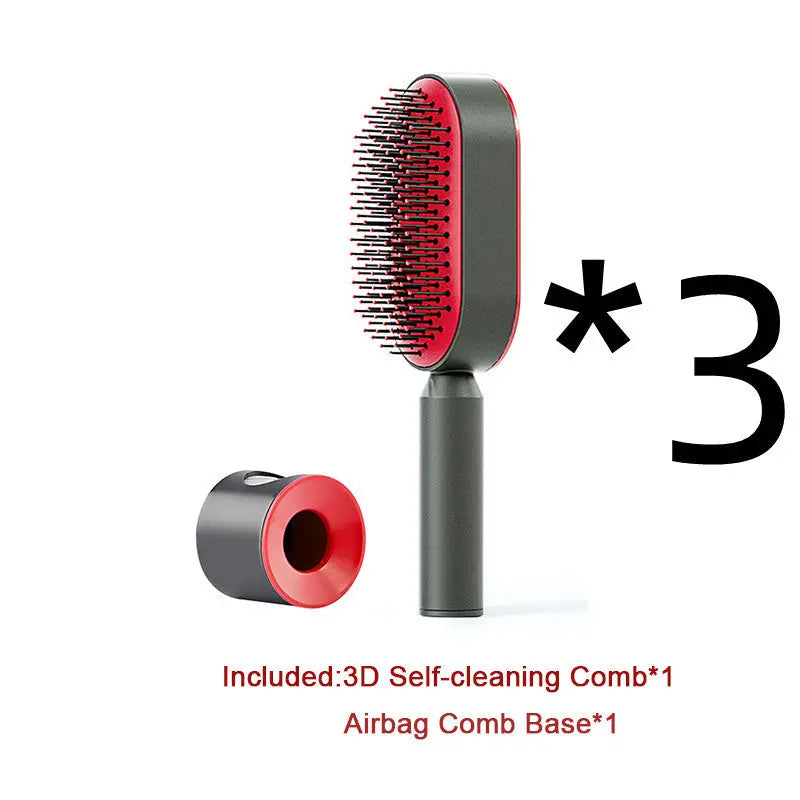 Self-Cleaning Hair Brush & Scalp Comb – Prime Mart Prime Mart
