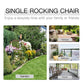 Classic Wooden High-Back Rocker – Outdoor Garden Chair Prime Mart