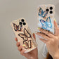 Wave Pattern Blue Light Butterfly Pattern Phone Case Prime Mart