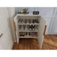 Modern White Sideboard Cabinet with Gold Handles Prime Mart