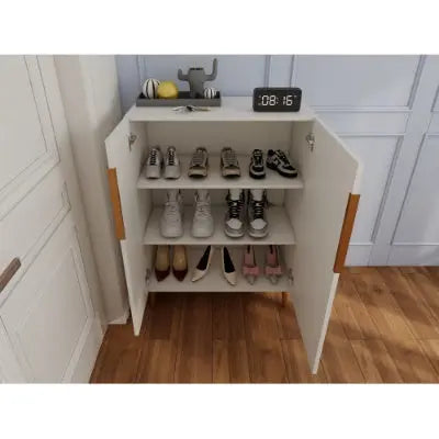 Modern White Sideboard Cabinet with Gold Handles Prime Mart