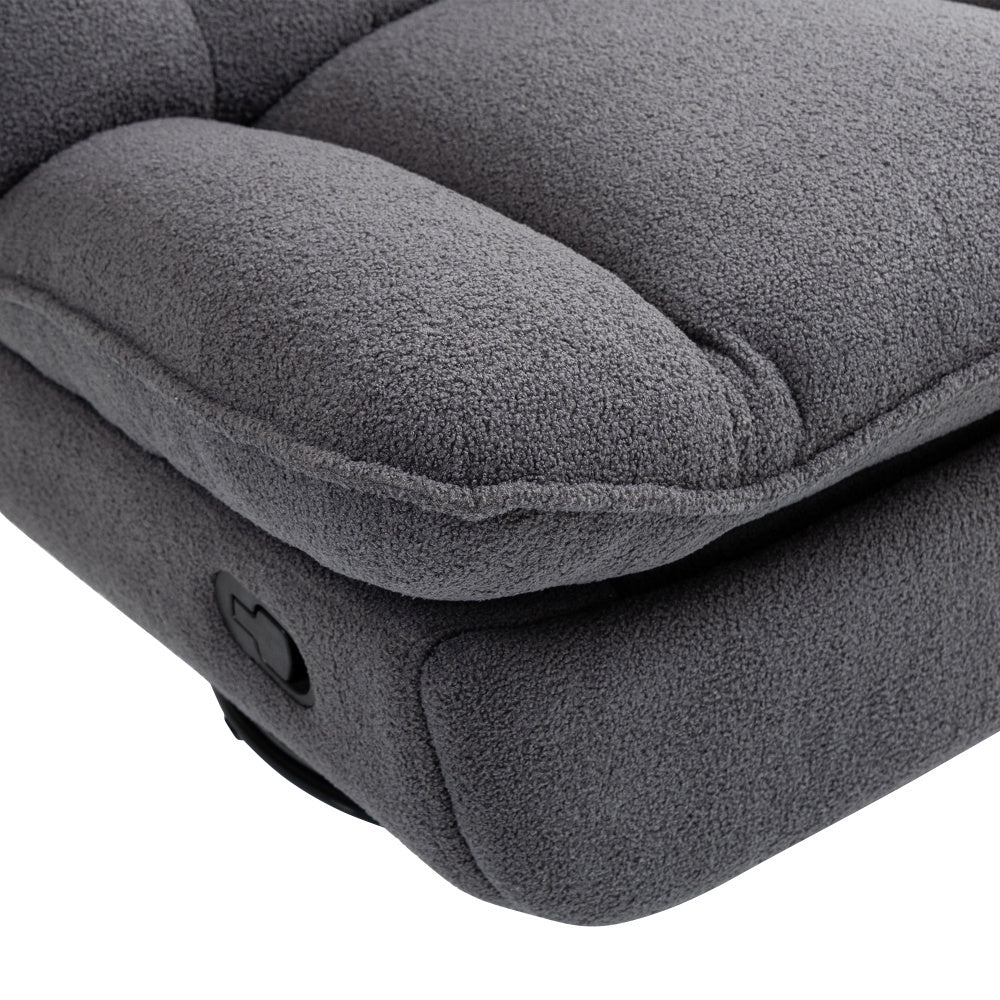 360° Swivel Recliner Chair with Chenille Upholstery – Gray