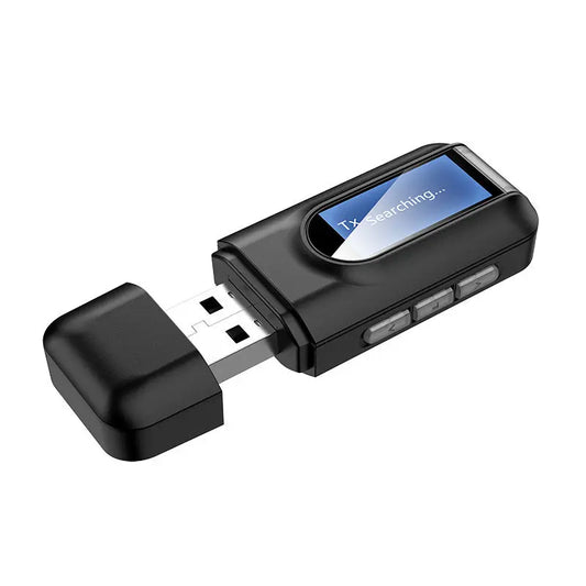 New Bluetooth Receiver LCD Display Bluetooth 5.0 Adapter Prime Mart