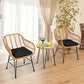 3-Piece Rattan Furniture Set – Cushioned Chair & Table Prime Mart