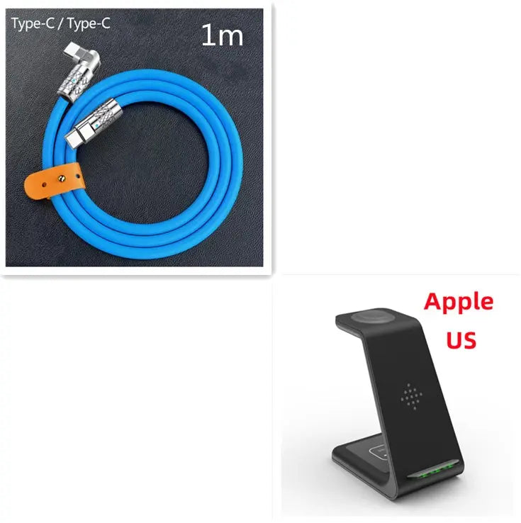 Prime Mart 3-in-1 Fast Charging Station – Wireless Quick Charge Dock & Phone Stand Prime Mart