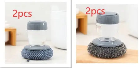 Kitchen Soap Dispensing Palm Brush Cleaner – Prime Mart Prime Mart