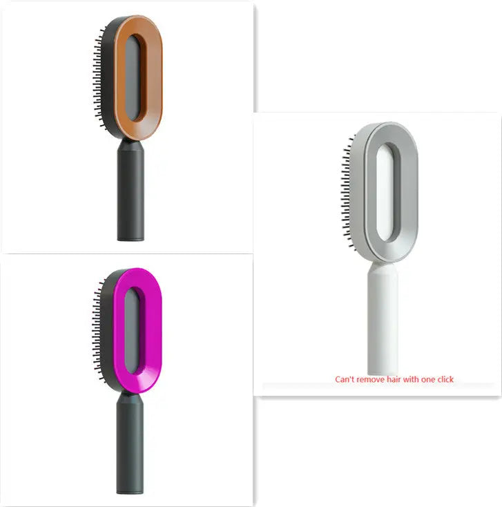 Self-Cleaning Hair Brush & Scalp Comb – Prime Mart Prime Mart