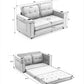 3-in-1 Upholstered Futon – Foldable Convertible Sofa Bed with Pull-Out Sleeper