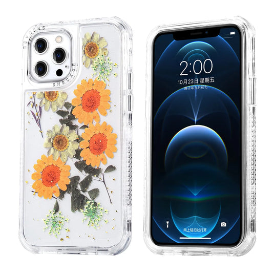Simulation Painted Flower Epoxy Phone Case Prime Mart