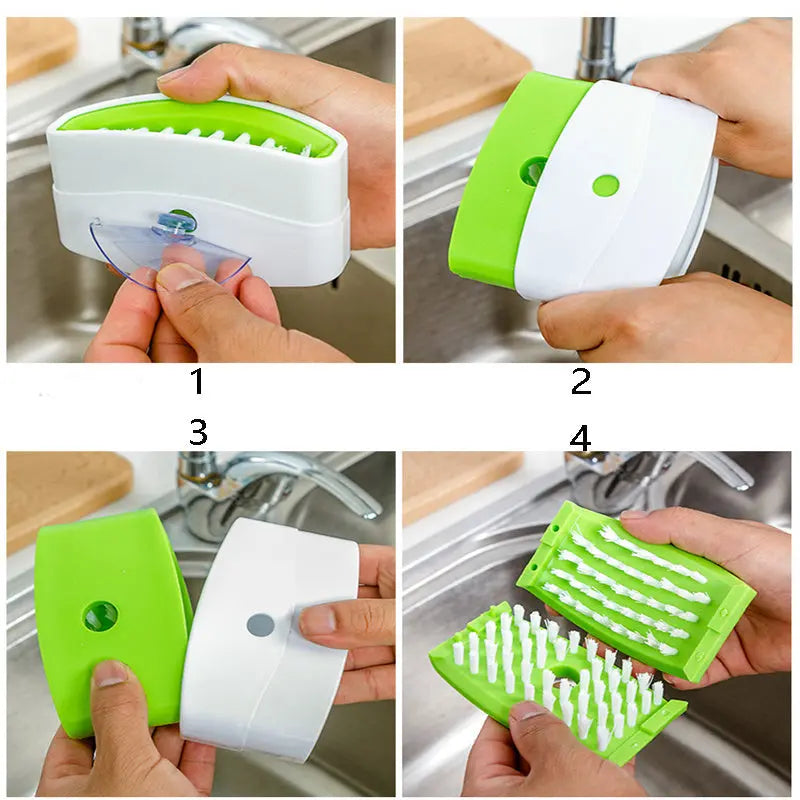 Multi-Purpose Kitchen Cleaning Brush with Suction Cup Prime Mart