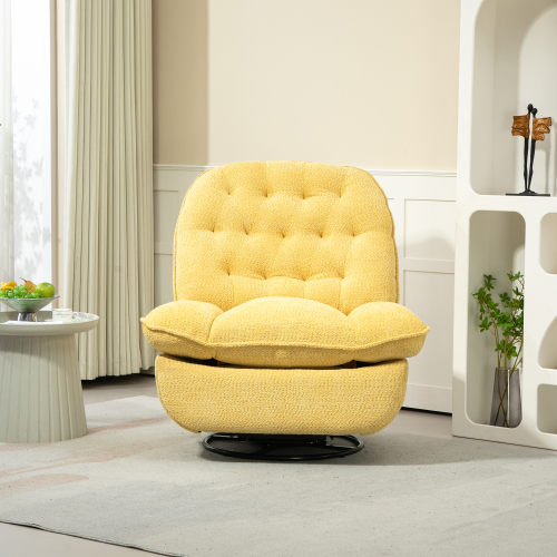 360° Swivel Recliner Chair with Chenille Upholstery – Gray