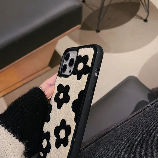 Plush Flowers Are Suitable For Ladies Autumn And Winter Mobile Phone Cases - Prime Mart Prime Mart