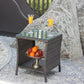 Outdoor Patio Furniture 1 Coffee Table With Clear Tempered Glass Prime Mart