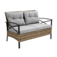 4-Piece Patio Sectional Sofa Set – KD Rattan Wicker Prime Mart