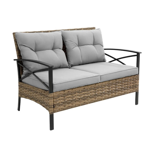 4-Piece Patio Sectional Sofa Set – KD Rattan Wicker Prime Mart