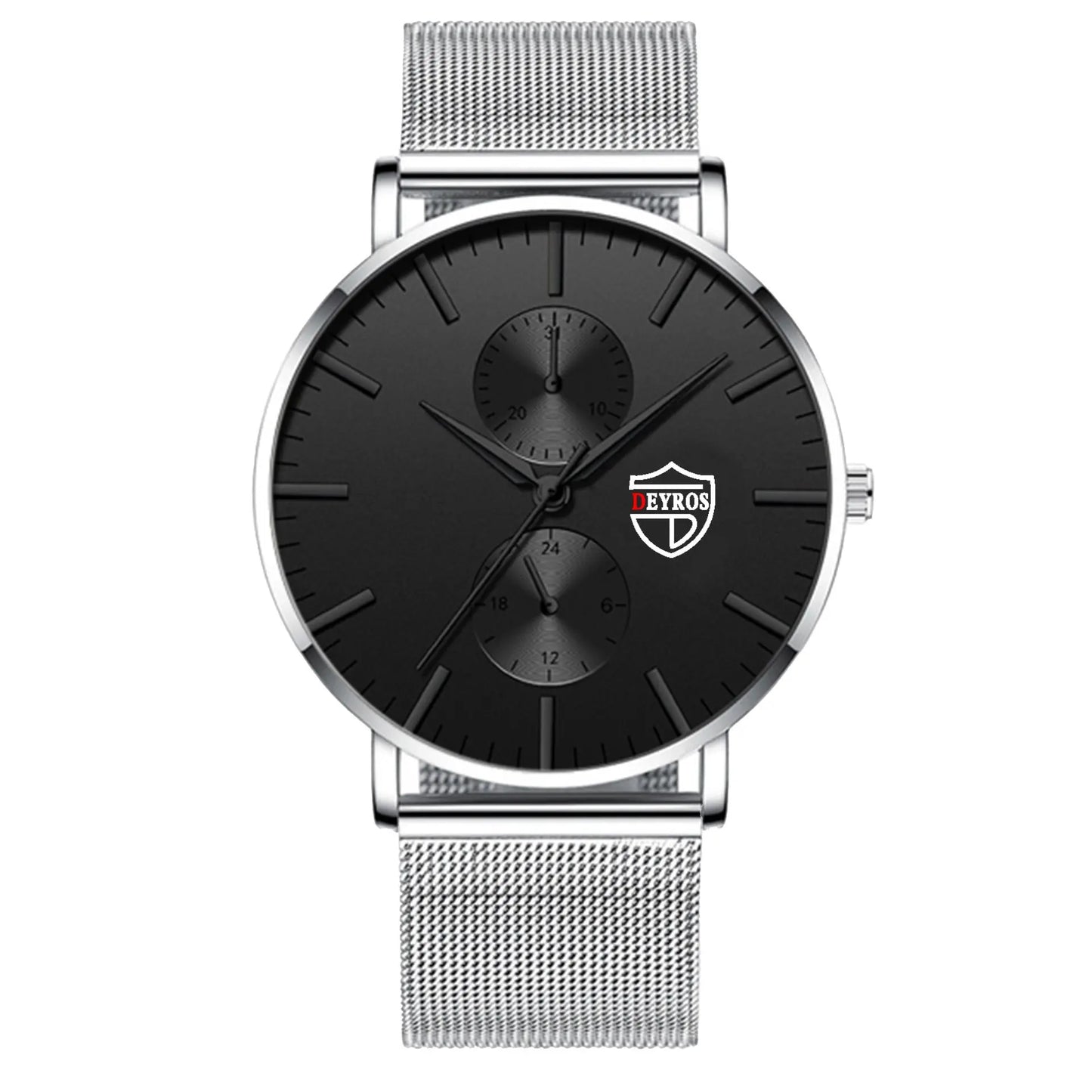 New Simple Fashion Men's Vacuum Plating Mesh Strap Quartz Watch Prime Mart