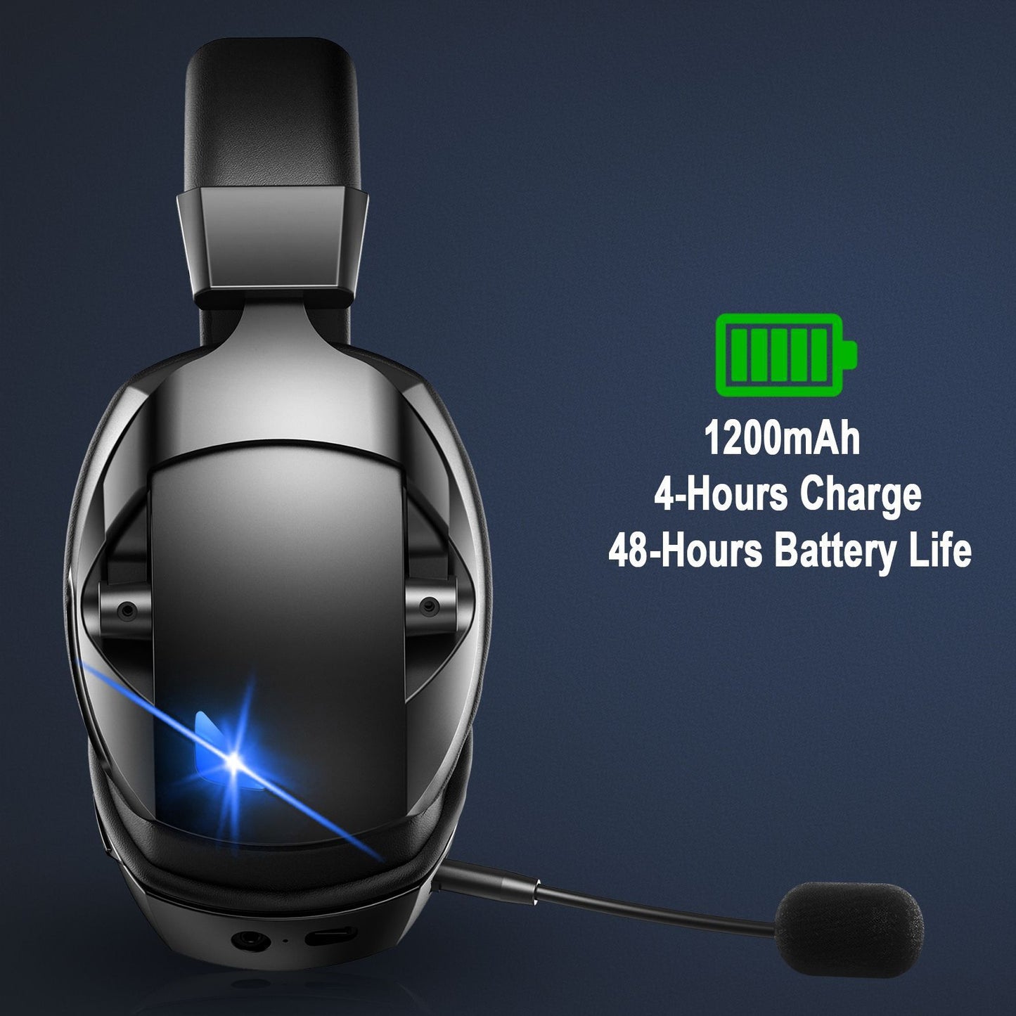 Cross-Border Over-Ear Bluetooth Headphones With Wireless Microphone  2.4G Dual-Mode, For E-Sports, Gaming PCs & PS5