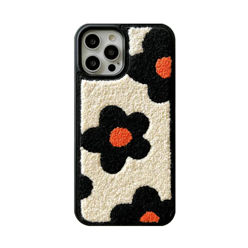 Plush Flowers Are Suitable For Ladies Autumn And Winter Mobile Phone Cases - Prime Mart Prime Mart