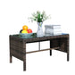 Outdoor Patio Coffee Table – Clear Tempered Glass Table Prime Mart