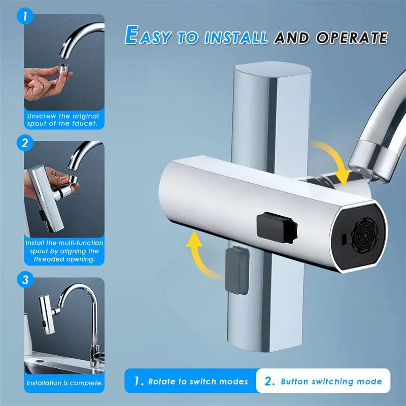 Multifunctional Kitchen Faucet Nozzle & Water Bubbler – Prime Mart Prime Mart