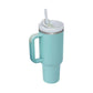 40oz Insulated Tumbler with Handle & Straw – Spill-Proof Travel Mug