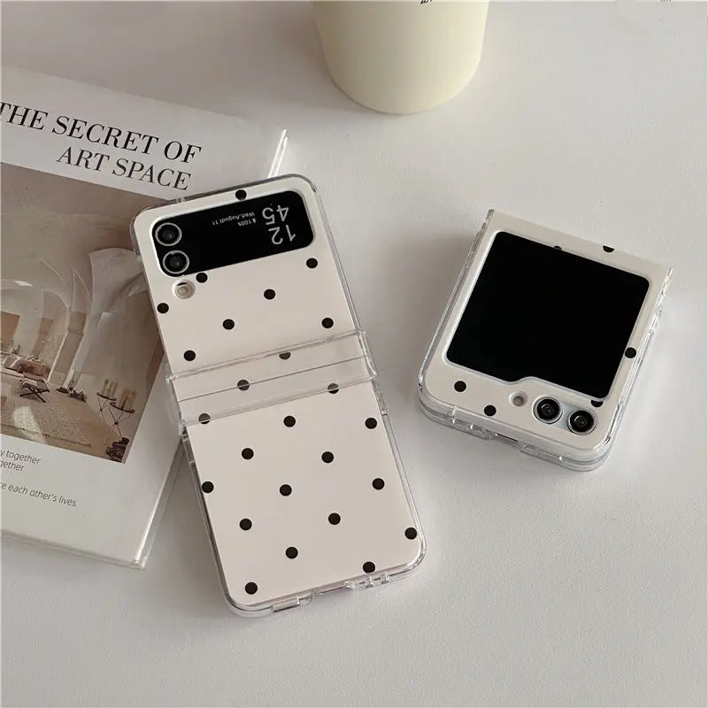Folding Phone Case Cute Ins Polka Dot Prime Mart