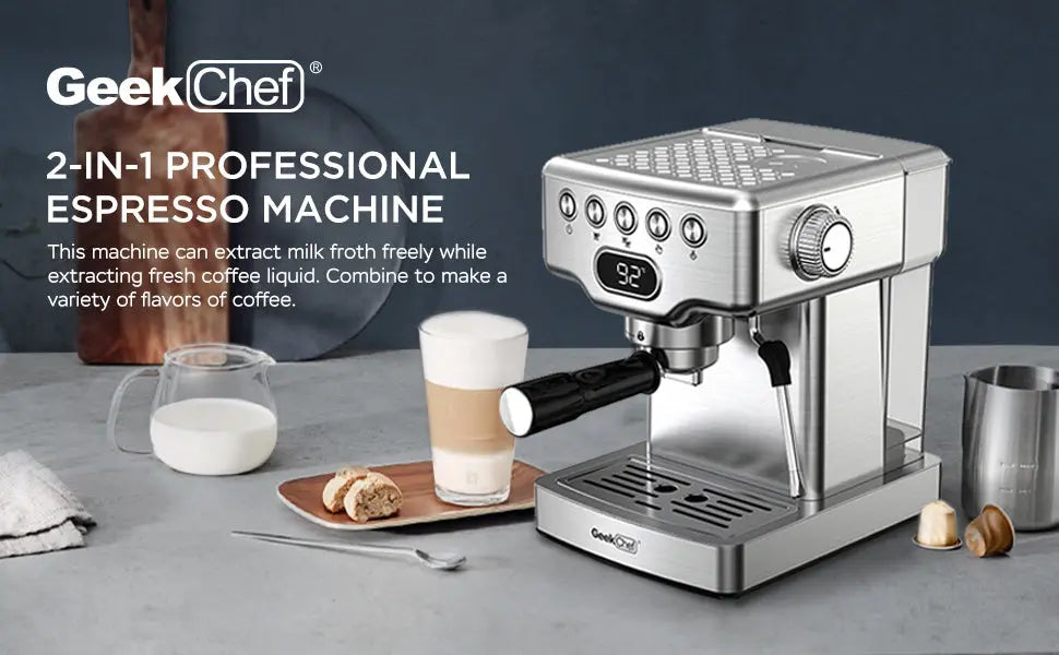 Espresso Machine with Milk Frother – Prime Mart Prime Mart