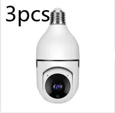 Prime Mart WiFi Bulb Camera 1080P – E27 Smart 5G Security Monitor with 4X Zoom & Alarm Beie