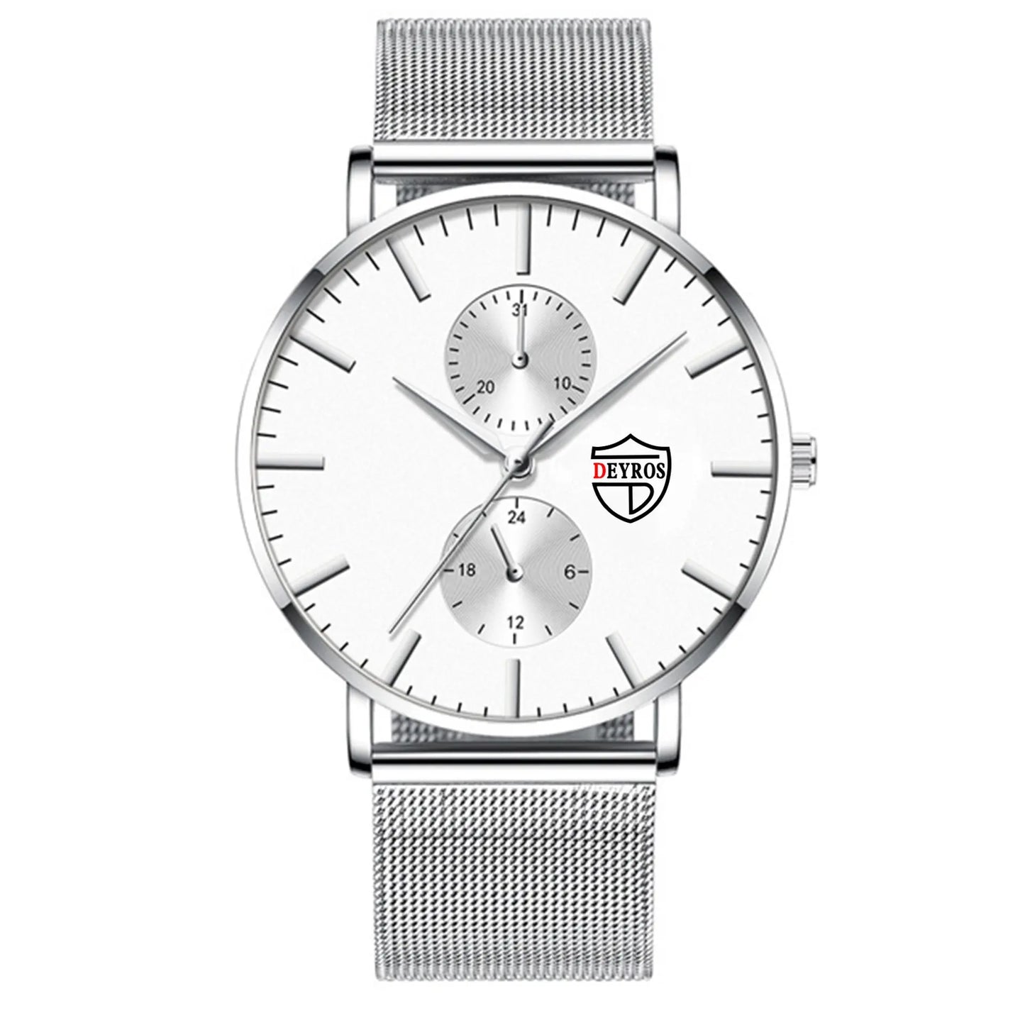 New Simple Fashion Men's Vacuum Plating Mesh Strap Quartz Watch Prime Mart