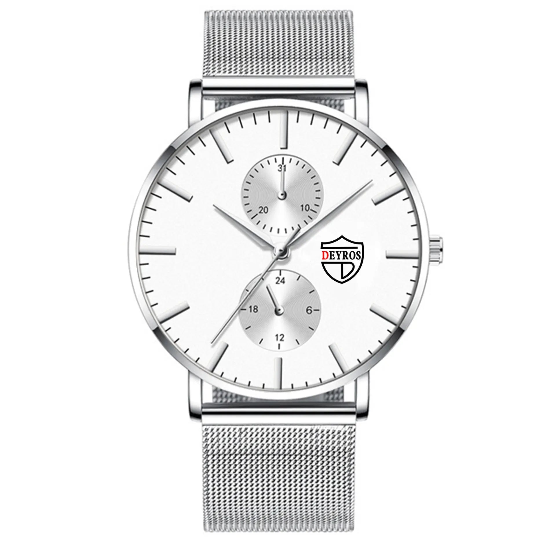 New Simple Fashion Men's Vacuum Plating Mesh Strap Quartz Watch Prime Mart