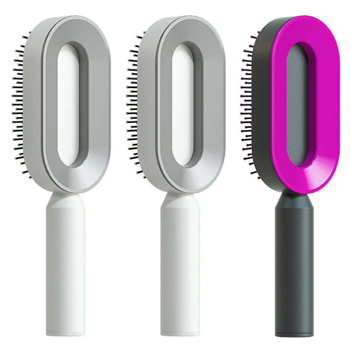 Self-Cleaning Hair Brush & Scalp Comb – Prime Mart Prime Mart