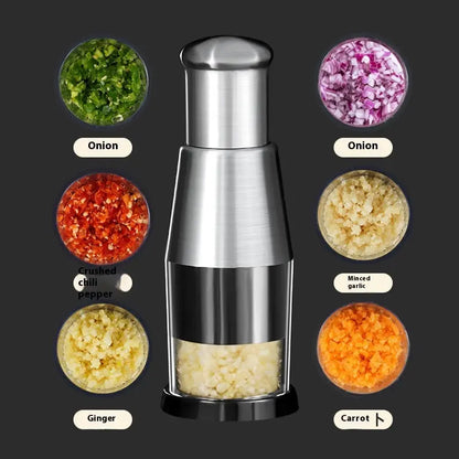 Manual Garlic & Vegetable Chopper – Hand Press Crusher Prime Mart