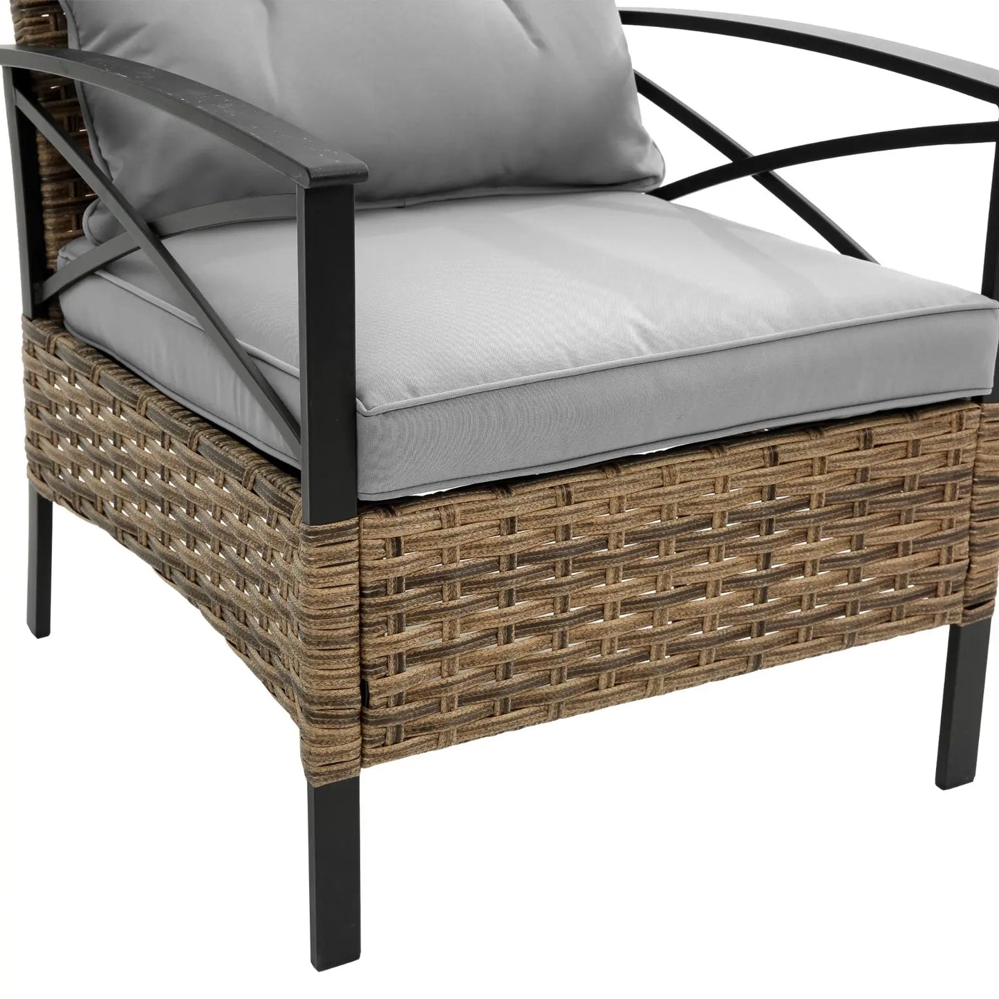 4-Piece Patio Sectional Sofa Set – KD Rattan Wicker Prime Mart