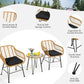 3-Piece Rattan Furniture Set – Cushioned Chair & Table Prime Mart