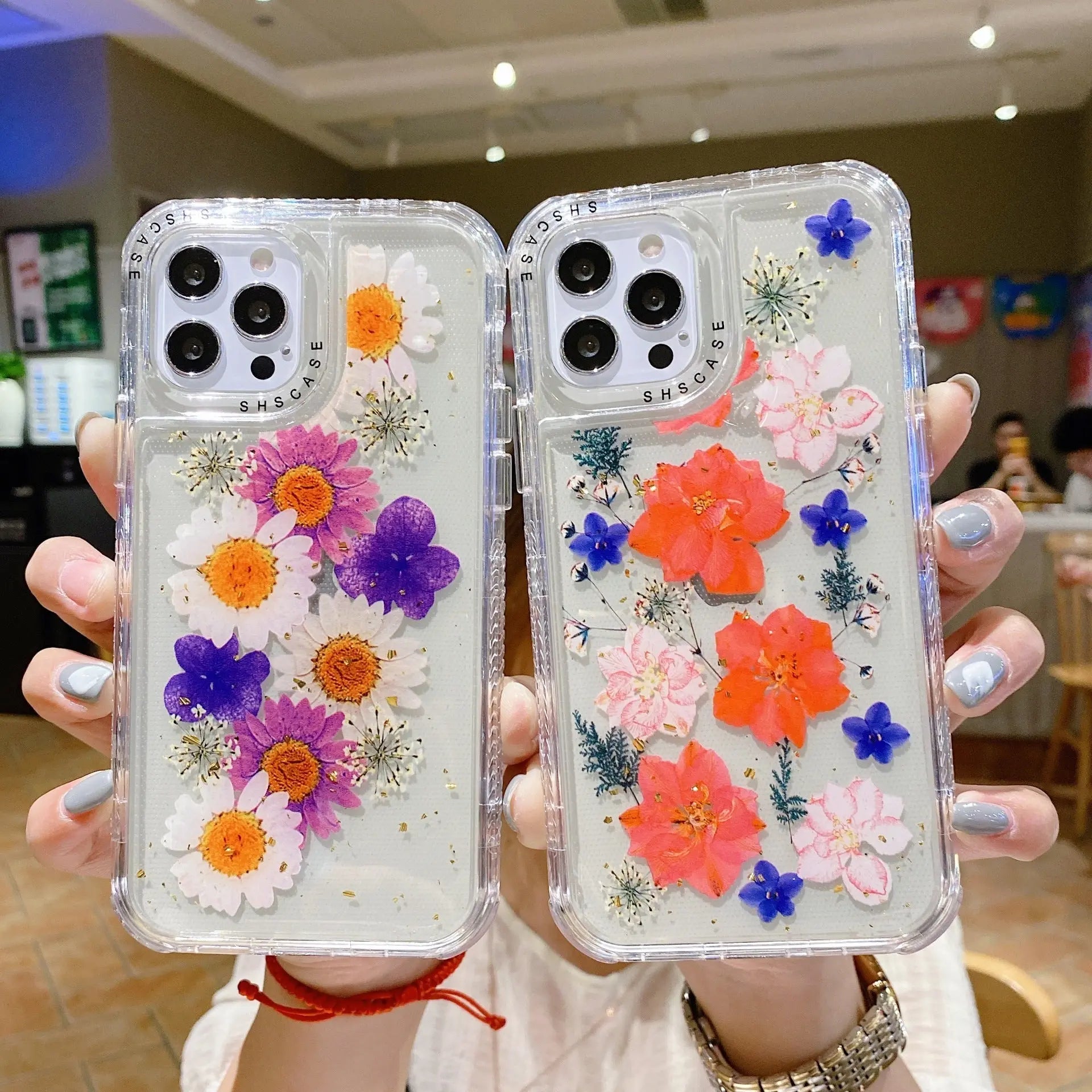 Simulation Painted Flower Epoxy Phone Case Prime Mart