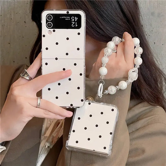 Folding Phone Case Cute Ins Polka Dot Prime Mart