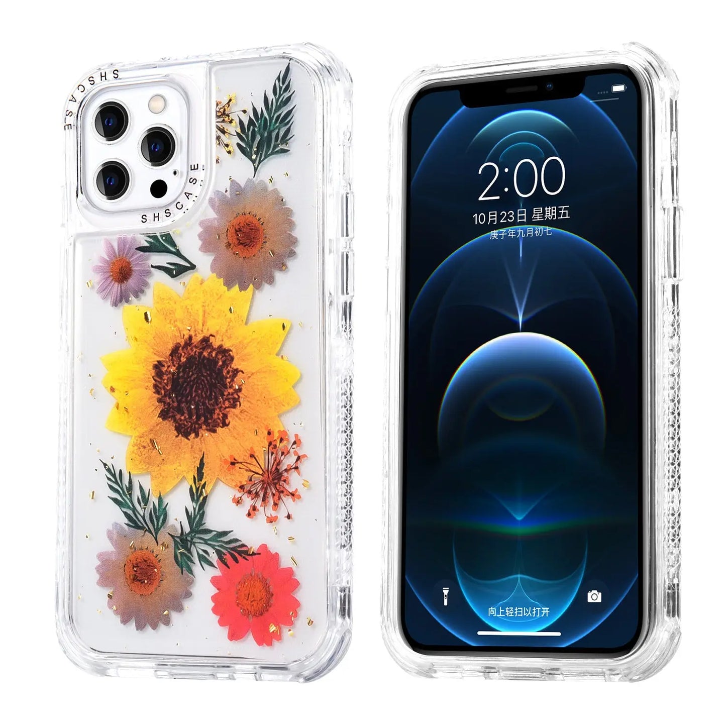Simulation Painted Flower Epoxy Phone Case Prime Mart