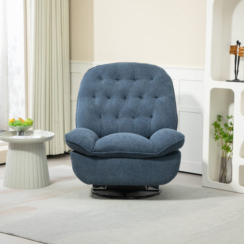 360° Swivel Recliner Chair with Chenille Upholstery – Gray