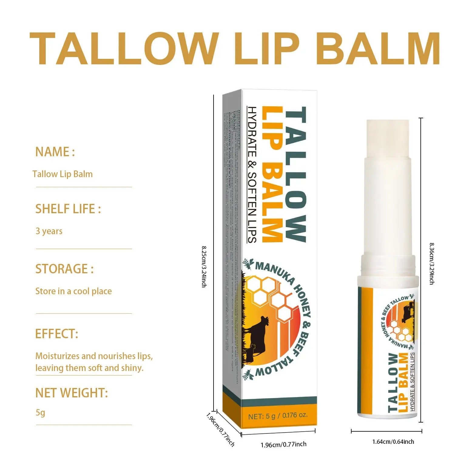 Tallow Lip Balm Beauty Tools Prime Mart