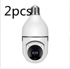 Prime Mart WiFi Bulb Camera 1080P – E27 Smart 5G Security Monitor with 4X Zoom & Alarm Beie
