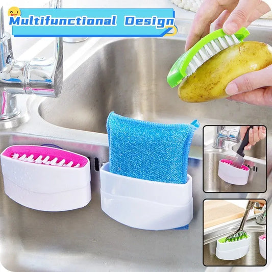 Multi-Purpose Kitchen Cleaning Brush with Suction Cup Prime Mart