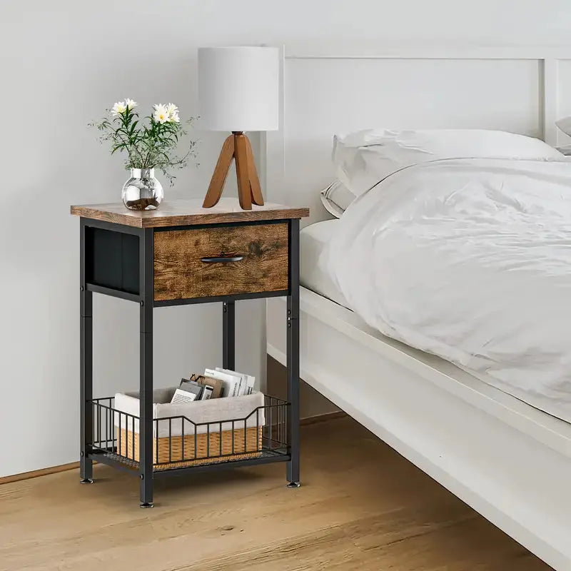 Versatile Bedside Table Organizer - Brown TM