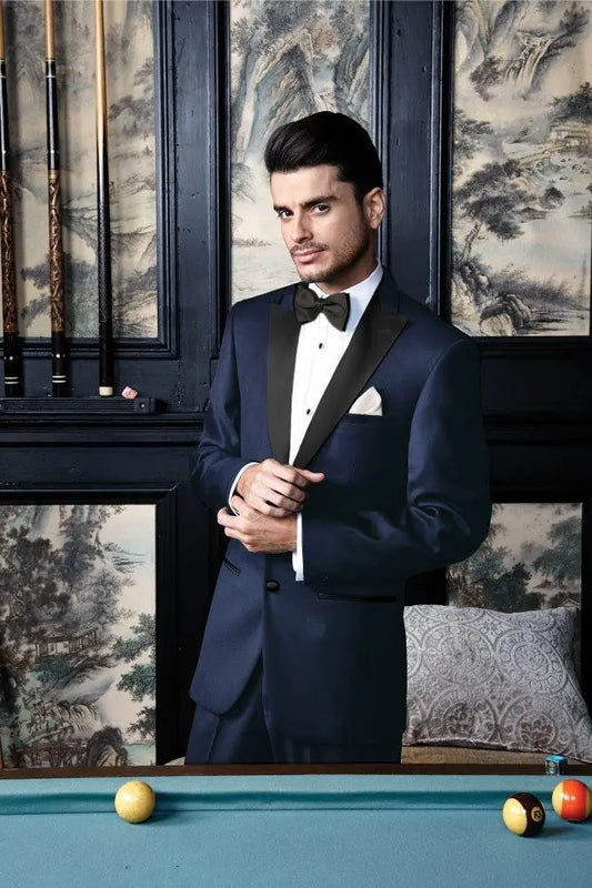 "Fitzgerald" Navy Tuxedo Jacket Peak (Separates) Tux-USA